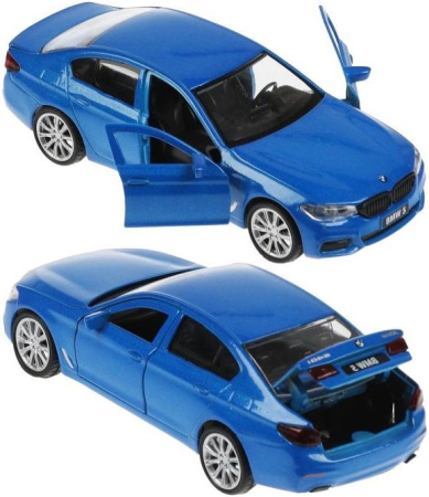 Машина металл BMW 5-ER SEDAN M-SPORT 12 см, двери, багаж, син, кор. Технопарк в кор.2*36шт (Вид 1)
