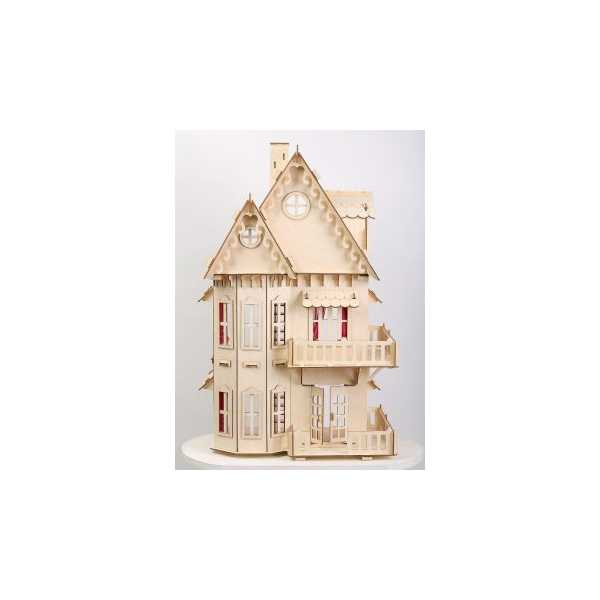 Сборная деревянная модель Домик для кукол 182дет. (Вид 1)