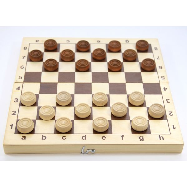 Игра настольная Шашки деревянные (поле 29см х 29см) арт.02841 (Вид 1)