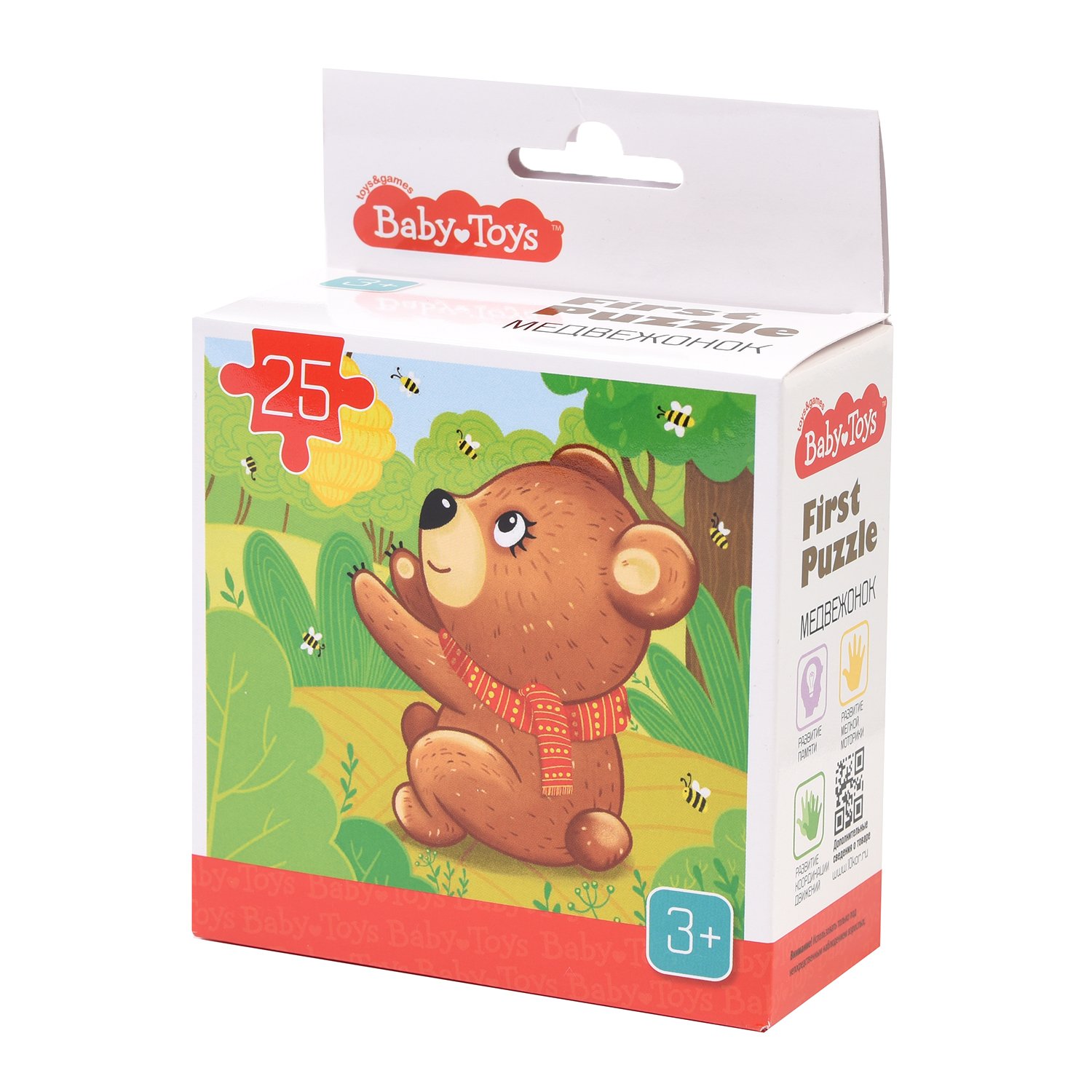 Пазл First Puzzle Медвежонок (25 эл) Baby Toys арт.04291