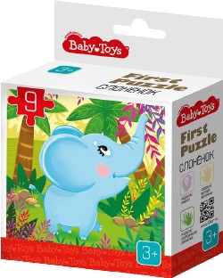 Пазл First Puzzle Слоненок (9 эл) Baby Toys арт.04155