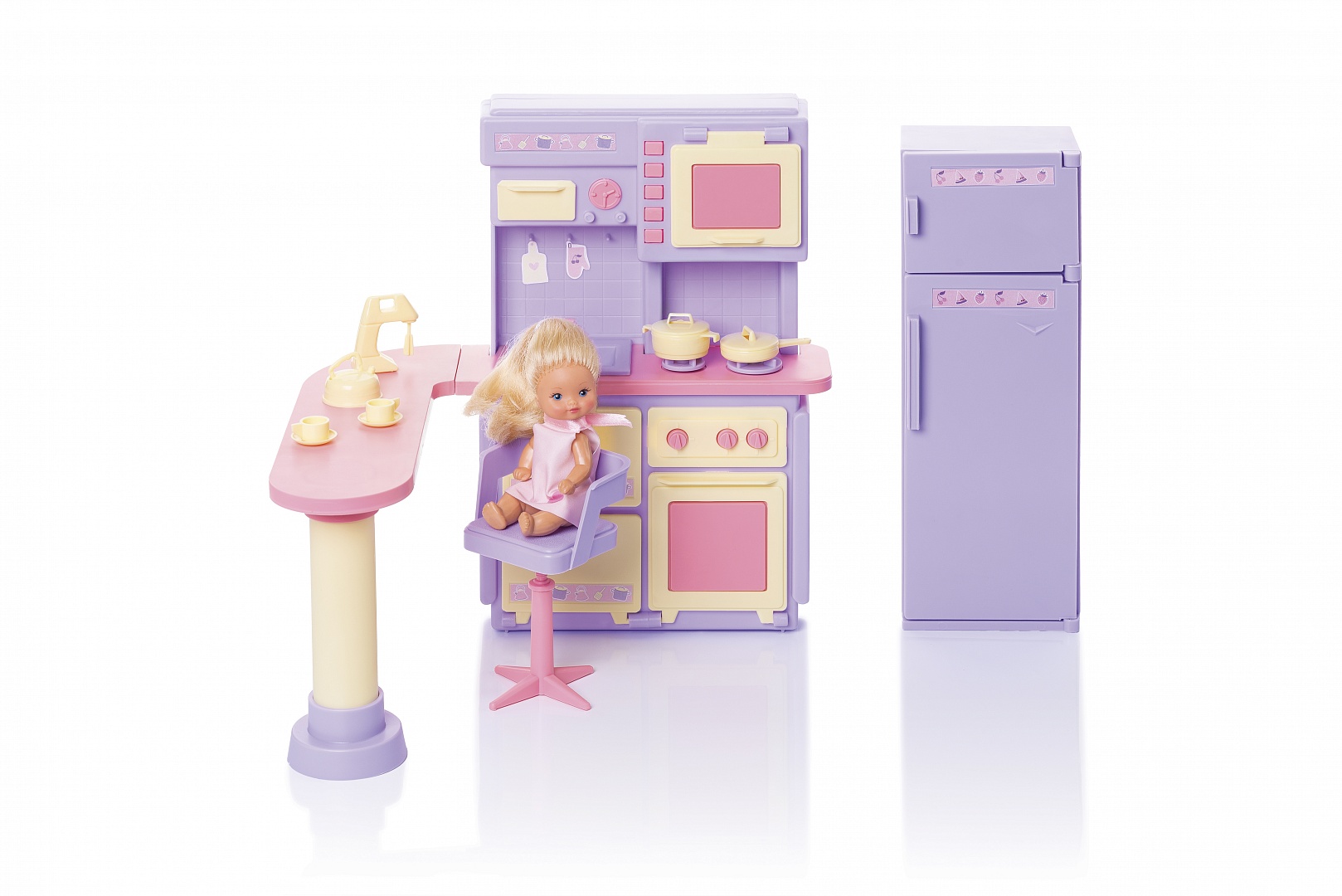 Мебель Кухня Маленькая принцесса нежно-сиреневая С-1438 Огонек  (Вид 1)