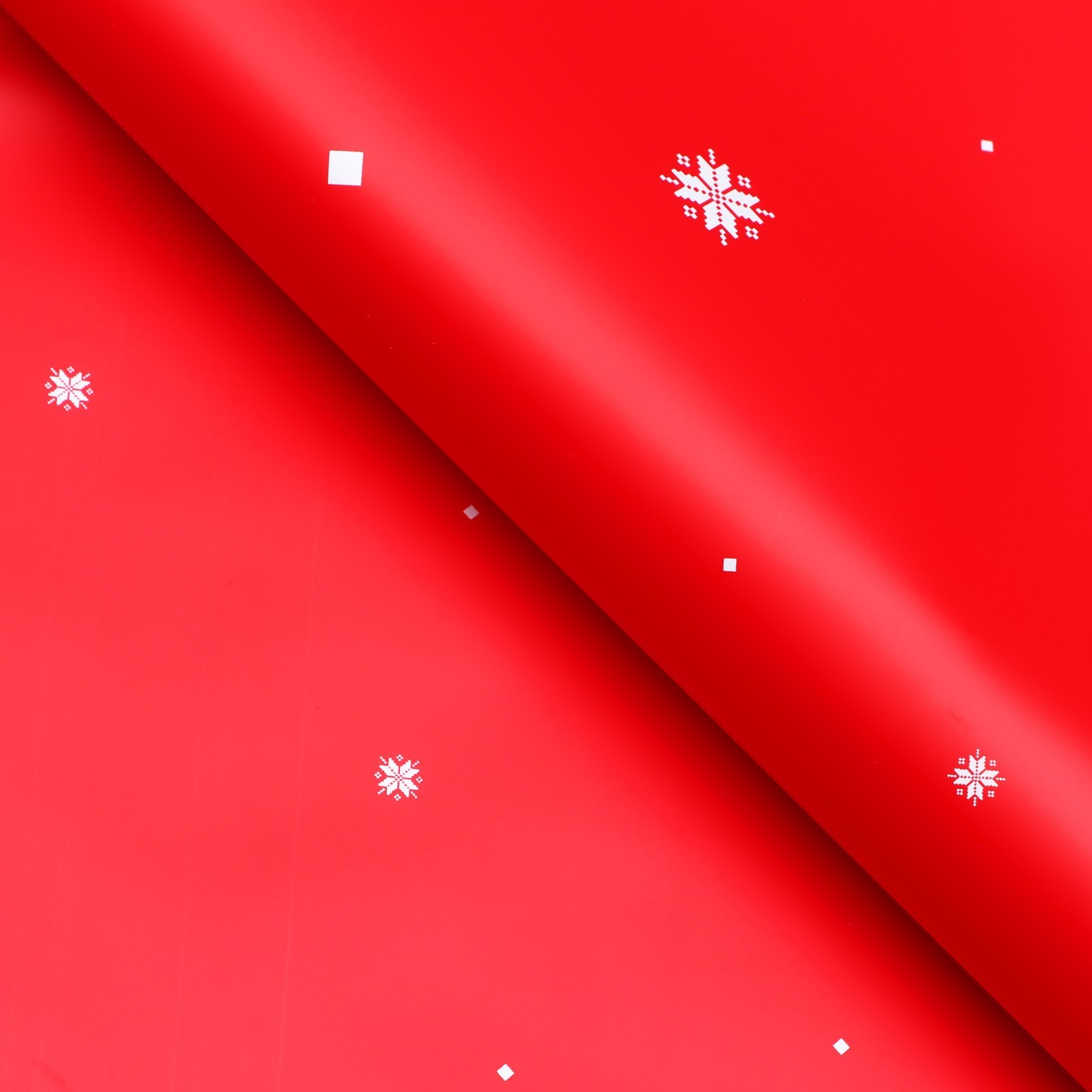 Пленка для цветов матовая, Счастливого рождества, красная 56см*56см   9802422 (Вид 2)