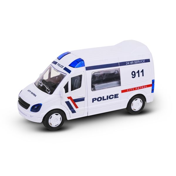 Инерционный автомобиль Handers Полиция (25 см, откр. двери, свет, звук) (Вид 2)