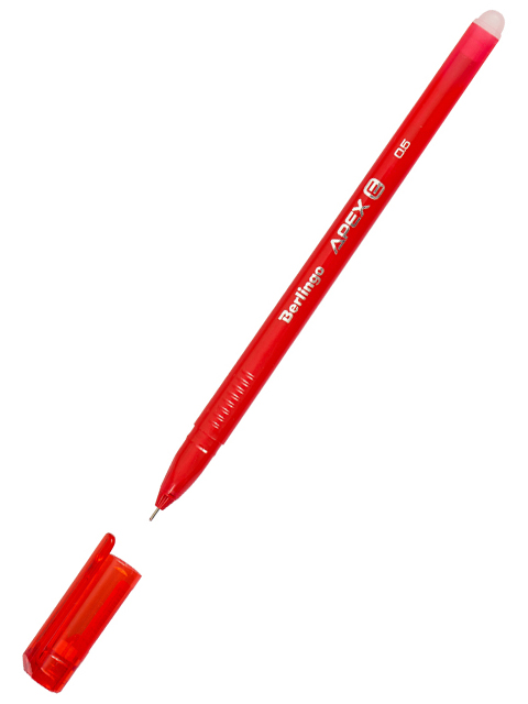 Ручка гелевая красный стираемая Apex E 0,5мм, трехгранная 265913 Berlingo 