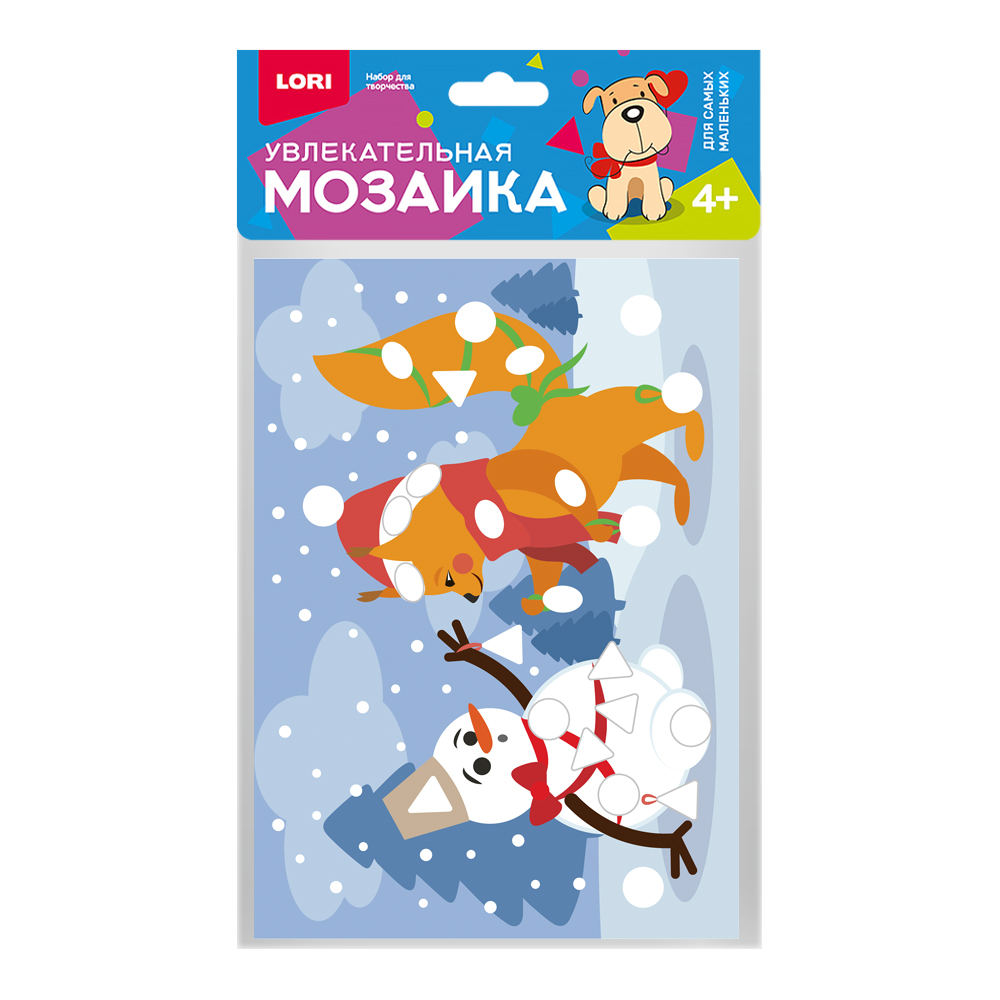 Км-025 Увлекательная мозаика (набор малый) Белочка и снеговик