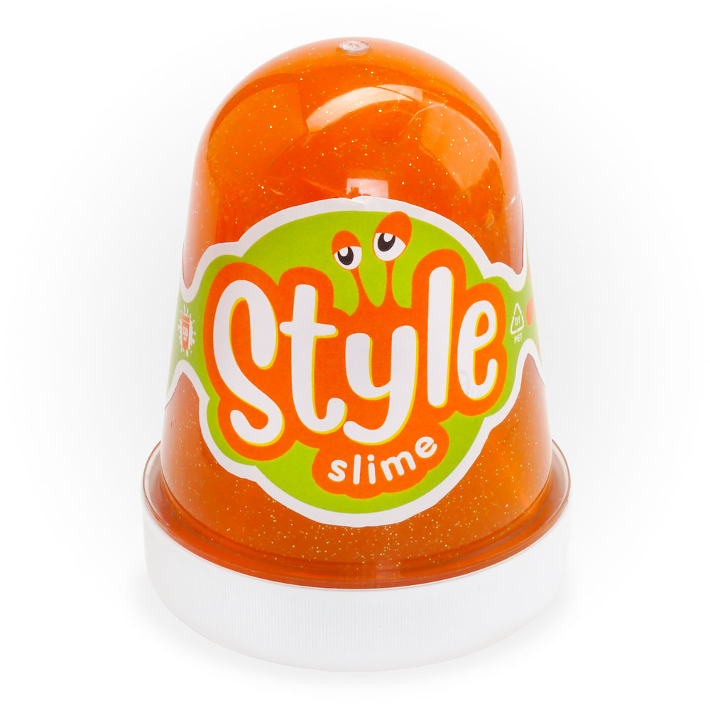 Сл-020 STYLE SLIME блестящий Оранжевый с ароматом апельсина, 130мл.
