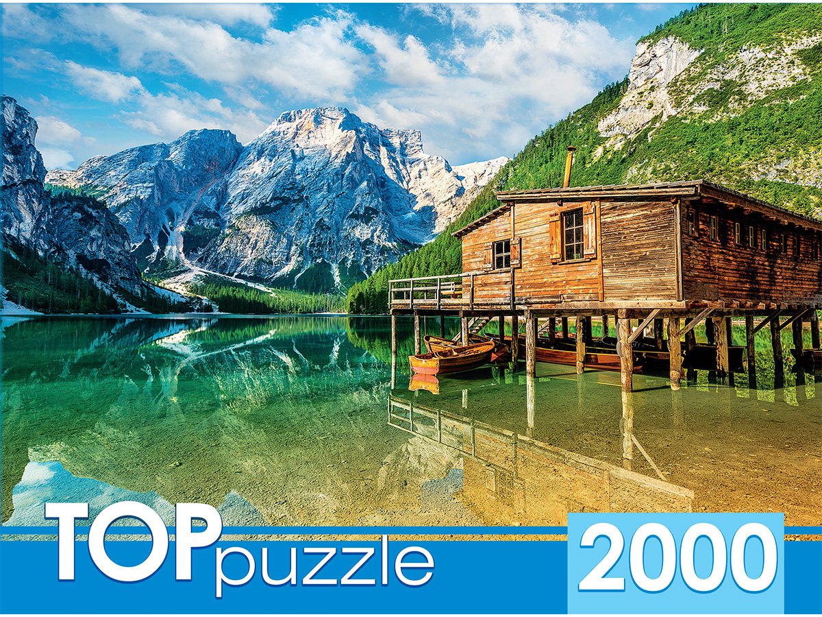 TOPpuzzle. ПАЗЛЫ 2000 элементов. ГИТП2000-4848 Италия. Летнее озеро Брайес