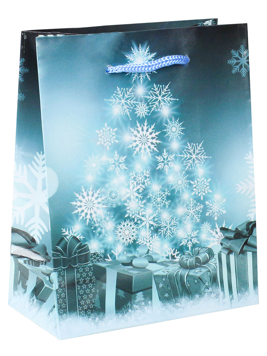 Optima Пакет подарочный с глянцевой ламинацией 18x23x8 см  (М) Новогоднее волшебство,128г  ПКП-6107 (Вид 1)