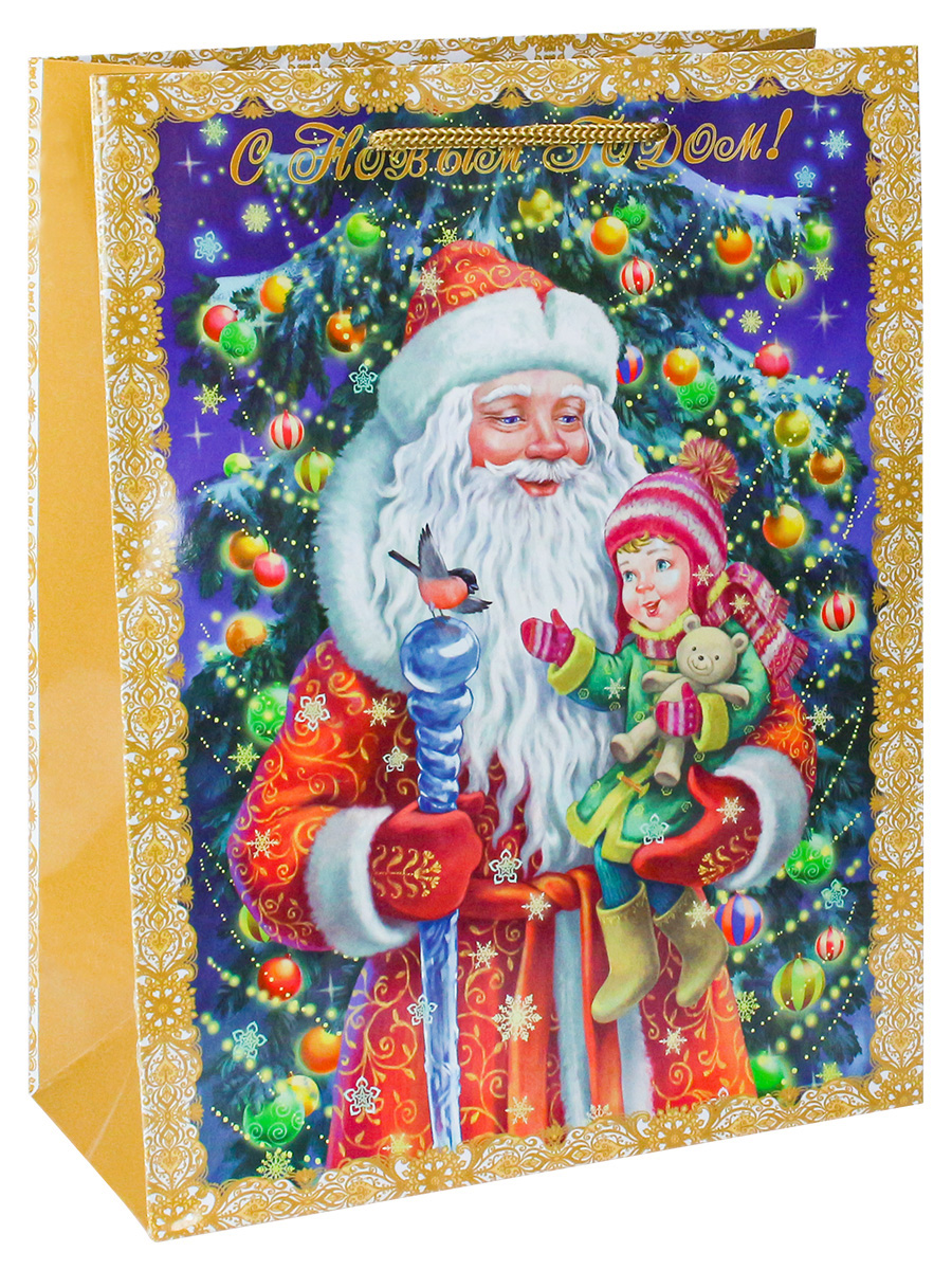 OPTIMA  Подарочный пакет Новогодний стишок для Дедушки  (M) ПКП-6105 