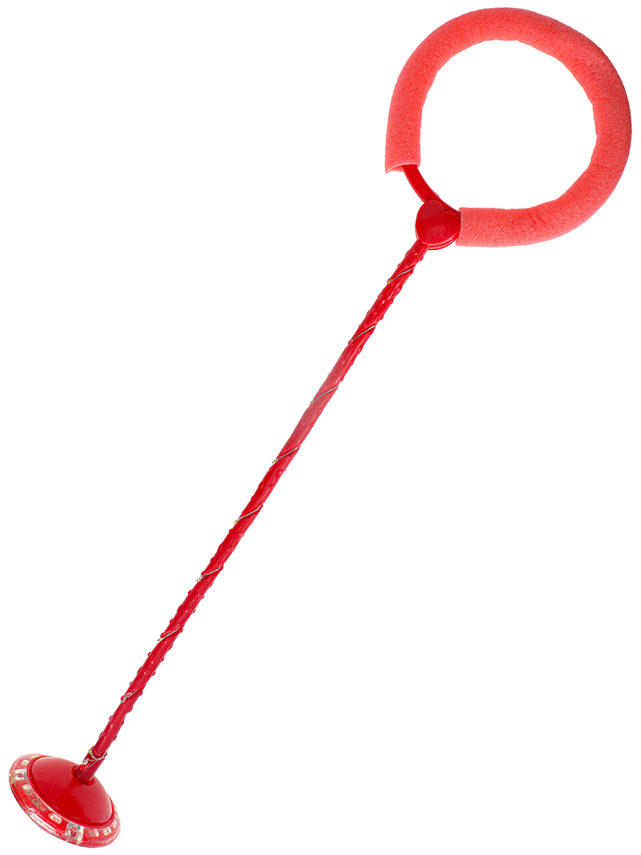Нейроскакалка светящаяся красная (63 см, PVC колёса и палка свет) (Арт. 6193/красный)