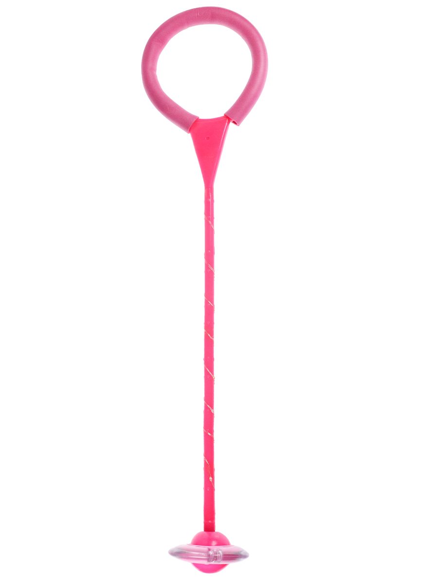 Нейроскакалка светящаяся розовая (63 см, PVC колёса и палка свет) (Арт. 6193/розовый)