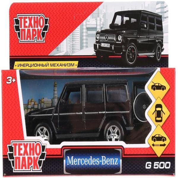 Машина металл MERCEDES-BENZ G-CLASS 12см, открыв двери, инерц, черный в кор Технопарк в кор.2*36шт
