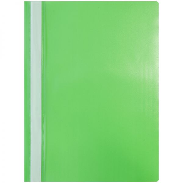 Папка-скоросшиватель пластик. А4, 120мкм, зеленая с прозр. верхом Fms16-3_11691(Спейс)