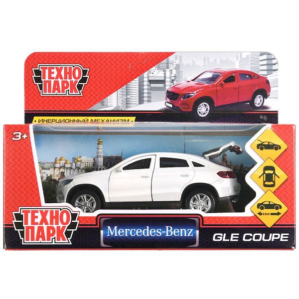 Машина металл MERCEDES-BENZ GLE COUPE длин 12 см, двери, багажн, белый, кор. Технопарк в кор.2*36шт (Вид 1)