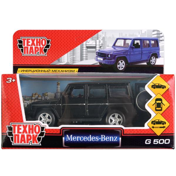 Машина металл MERCEDES-BENZ G-CLASS МАТОВЫЙ 12 см, двер, багаж, черный, кор. Технопарк в кор.2*36шт