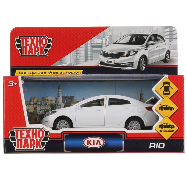 Машина металл KIA RIO длина 12 см, двери, багаж, инерц, красный, кор. Технопарк в кор.2*36шт (Вид 2)