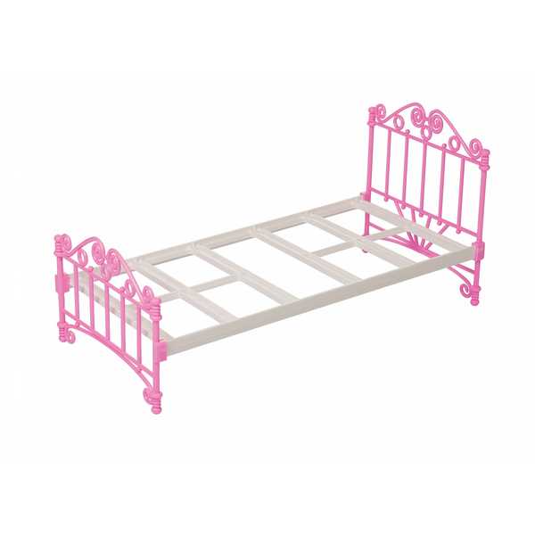 Кроватка без постельного белья, розовая (Огонек) (Вид 1)