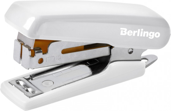 Мини-степлер №10 Berlingo Comfort до 10л., пластиковый корпус, белый