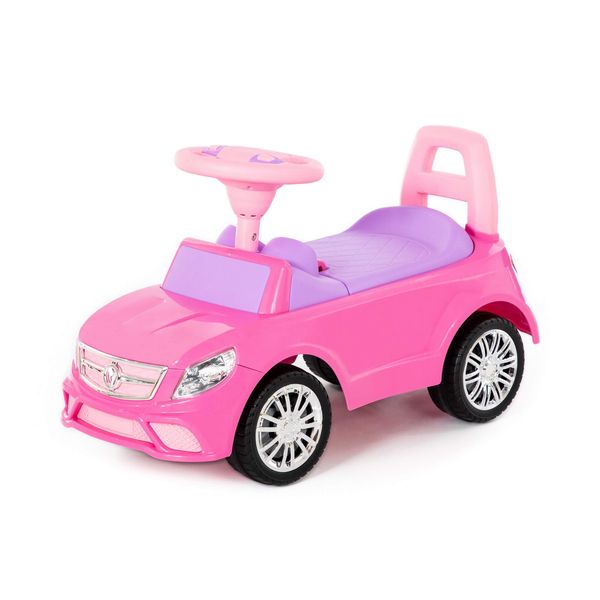 арт 84491, Каталка-автомобиль SuperCar №3 со звуковым сигналом (розовая)