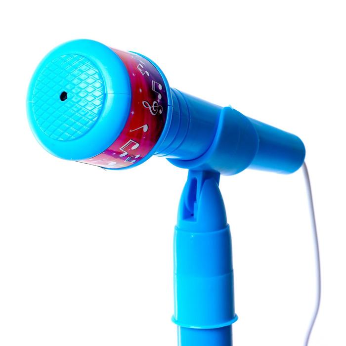 ZABIAKA микрофон на стойке Новогодний подарок голубой SL-05252   6494437 (Вид 3)