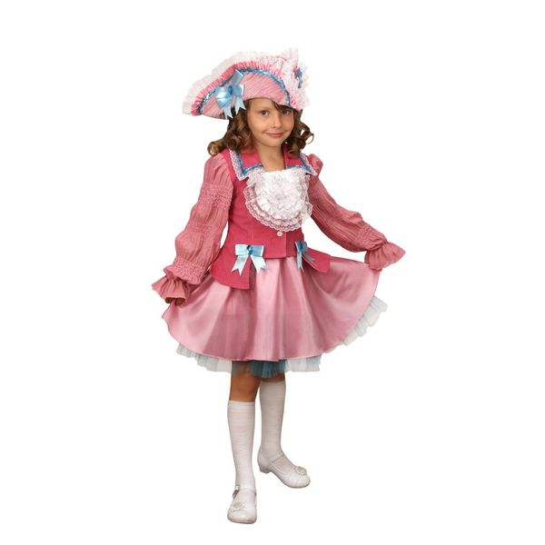 Карнавальный костюм детский Миледи (р-р 28; комплект: головной убор, пиджак, юбка), шт