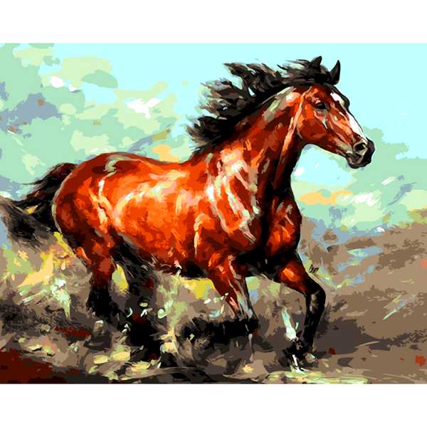 Картина по номерам 40*50см Изящная лошадь (Q1465)