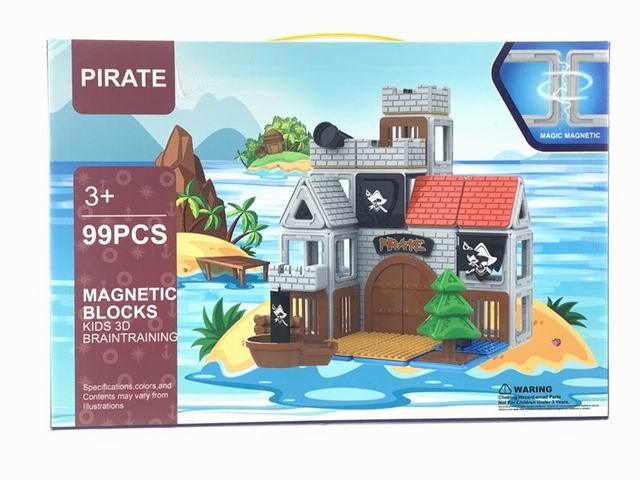 Магнитный конструктор Пиратский домик(26*19.5*31 см)(99 деталей,в коробке) (Арт. Y2665126) (Вид 1)
