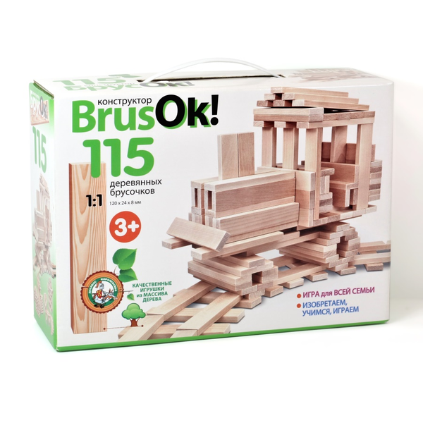 Конструктор деревянный BrusOк! 115 эл арт.02947 (Вид 1)