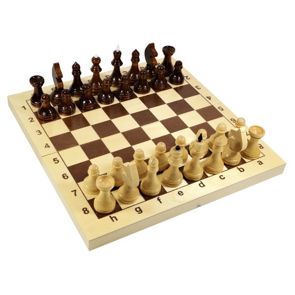 Игра настольная Шахматы деревянные (поле 29х29см) арт.02845