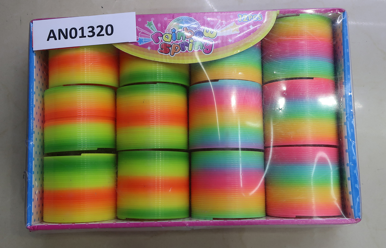 Пружинка-радуга (7,5х6,5 см) разноцветная mix, 12 шт. в шб. Арт. AN01320 кратно 12