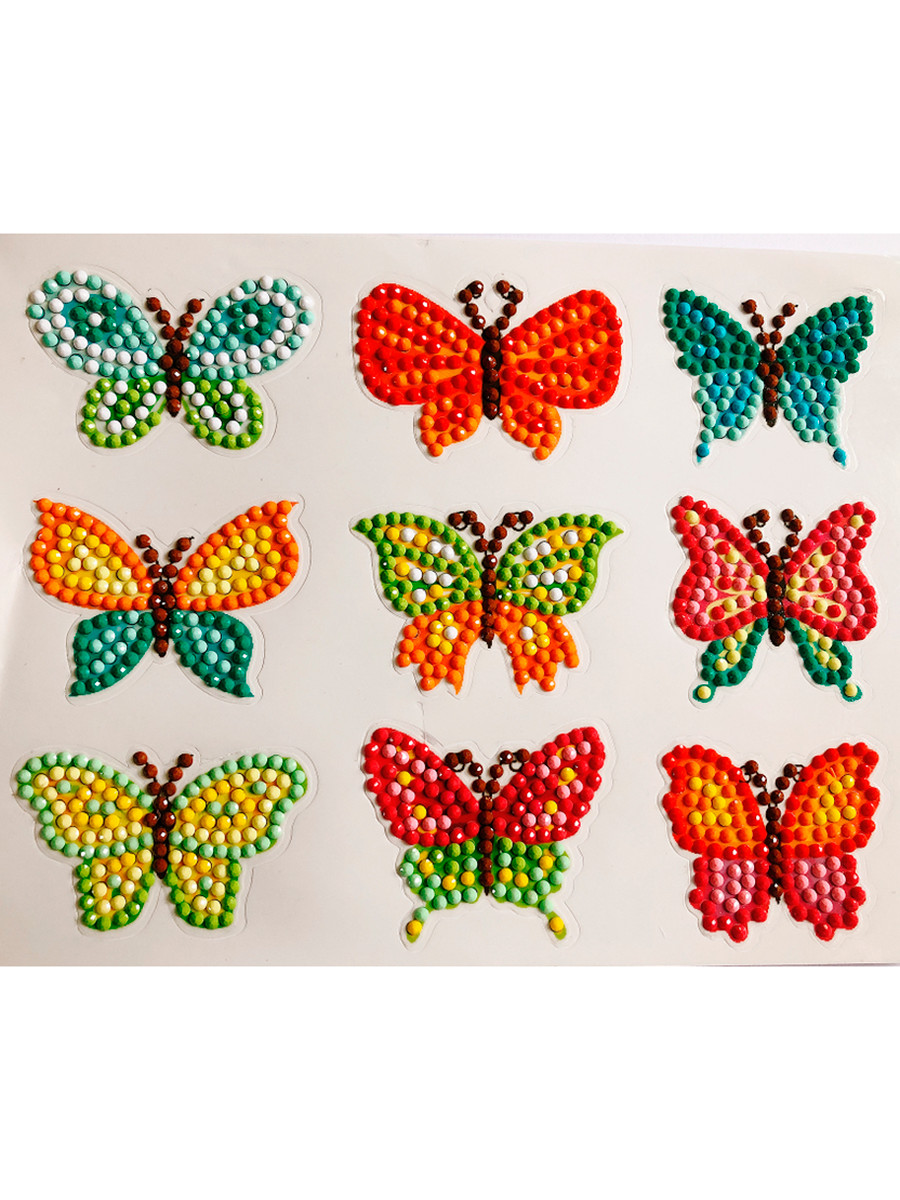Алмазная мозаика. Бабочки (алмазные наклейки). Арт. T018