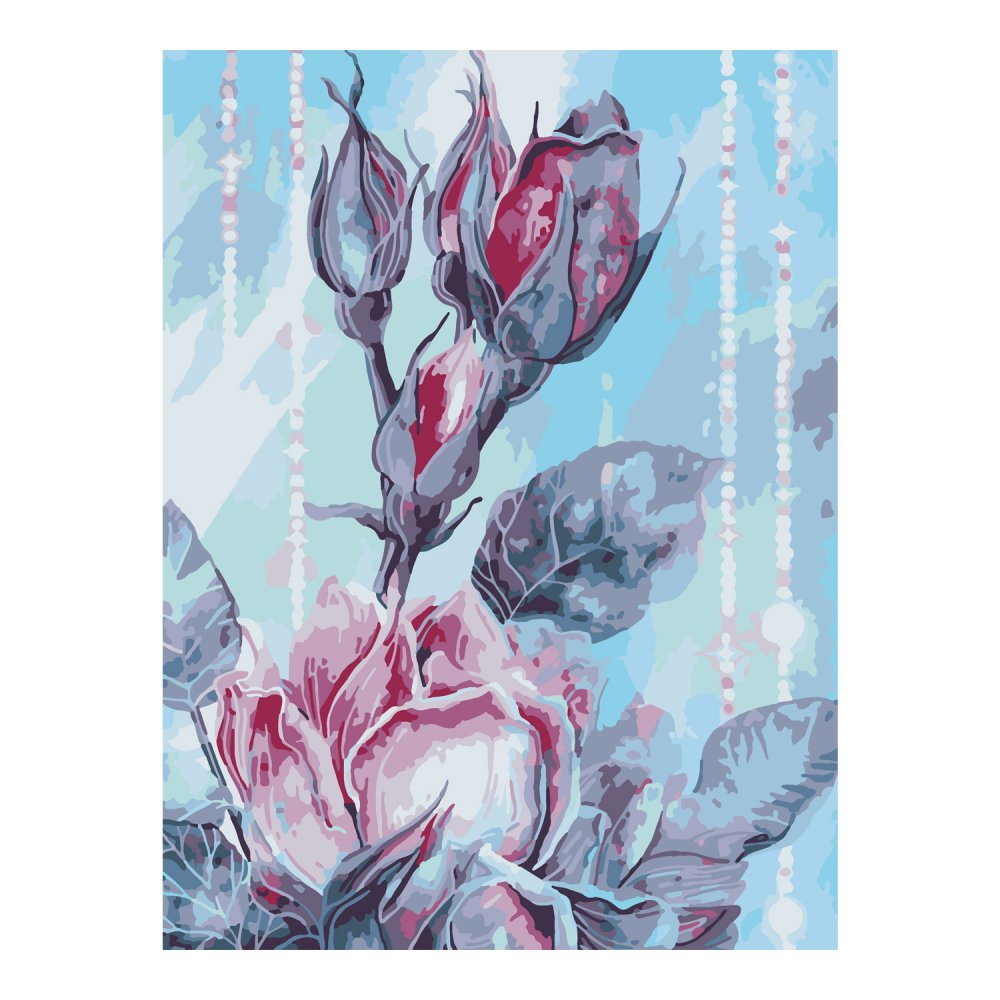Кпн-260 Картина по номерам на картоне 28,5*38 см Нежный цветок (Вид 2)