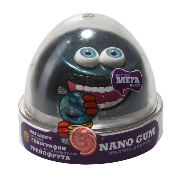 Жвачка для рук Nano gum, эффект голографии и аромат грейпфрута , 50 гр. (Вид 1)