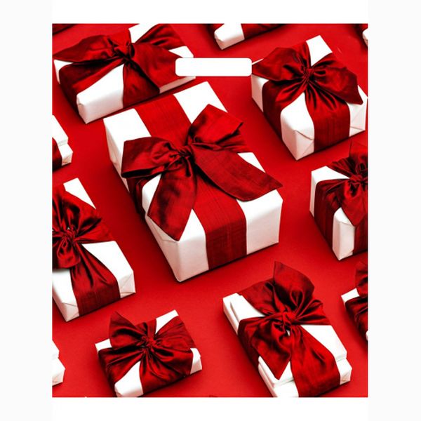 Пакет вырубной Подарки с красными бантами (45*38 см) н00188426 (Вид 1)