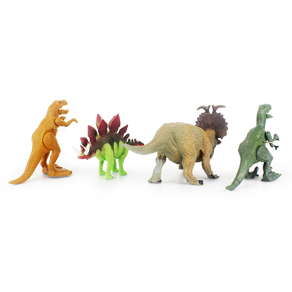 Набор динозавров Mioshi Active Тираннозавр, стегозавр, трицератопс и аллозавр (4 шт., заводн., под