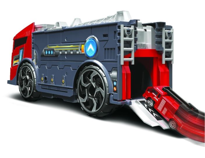 Игровой набор Handers Трейлер-мегабаза: пожарная машина (39 см, трансформ., 2 машинки) (Вид 2)