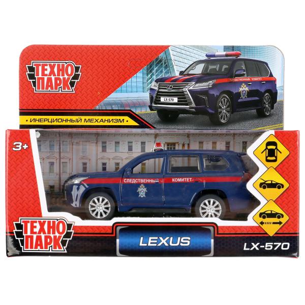 Машина металл lexus lx-570 следственный комитет 12см, инерц., синий в кор. Технопарк в кор.2*36шт