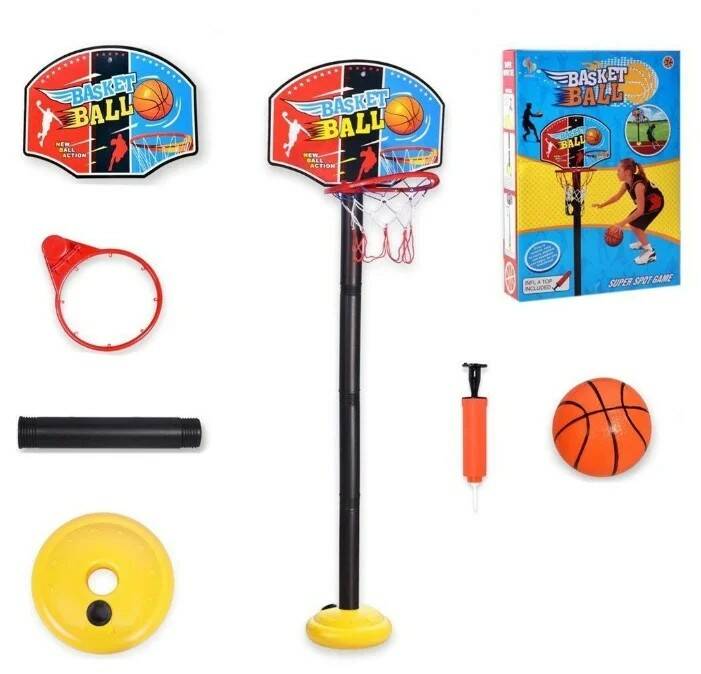 Набор напольный баскетбол, стойка высота 115 см, щит, мяч, насос, коробка (Вид 2)