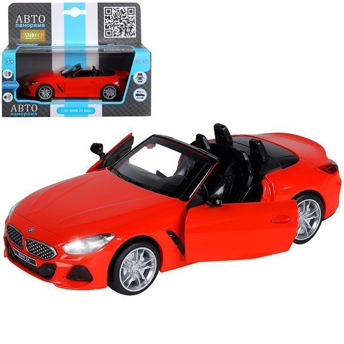 Модель 1:30 BMW Z4 M40i, красный 1251477JB Автопанорама (Вид 1)