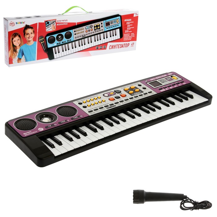 ZABIAKA Синтезатор 49 клавиш, c USB №SL-00549C 727119 (Вид 1)
