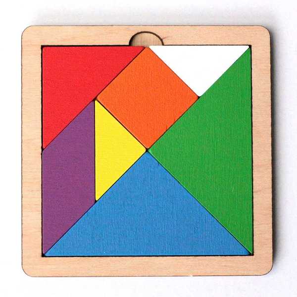 Игра головоломка деревянная Танграм (цв, мал) арт.00786 (Вид 1)