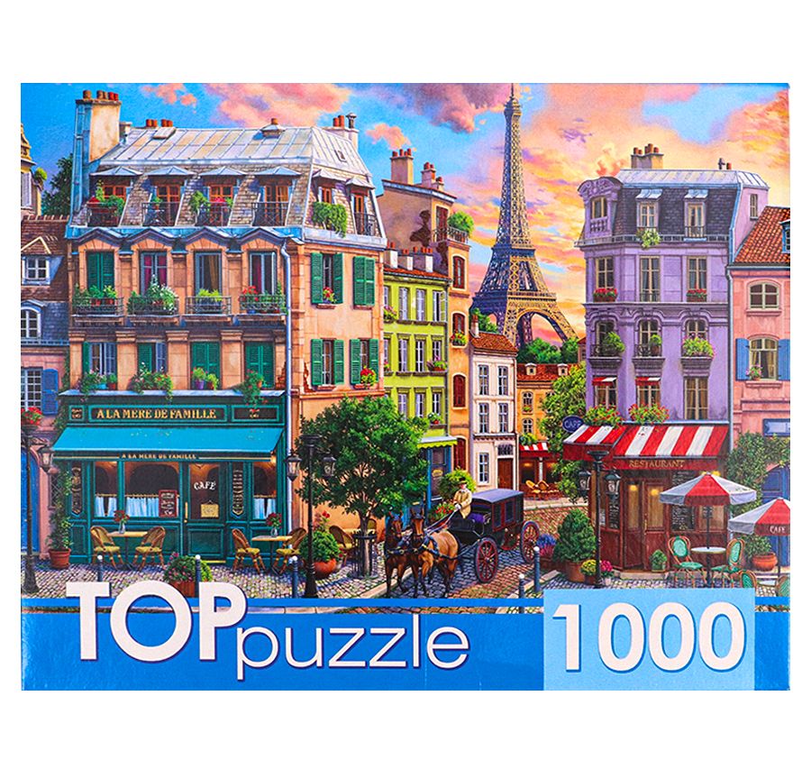 TOPpuzzle. ПАЗЛЫ 1000 элементов. ХТП1000-4152 Старый Париж (Вид 1)