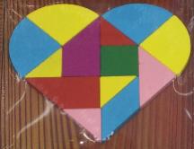 Деревянная игрушка. Головоломка (14,5х14,8) Сердце в плёнке (арт.ИД-2755)