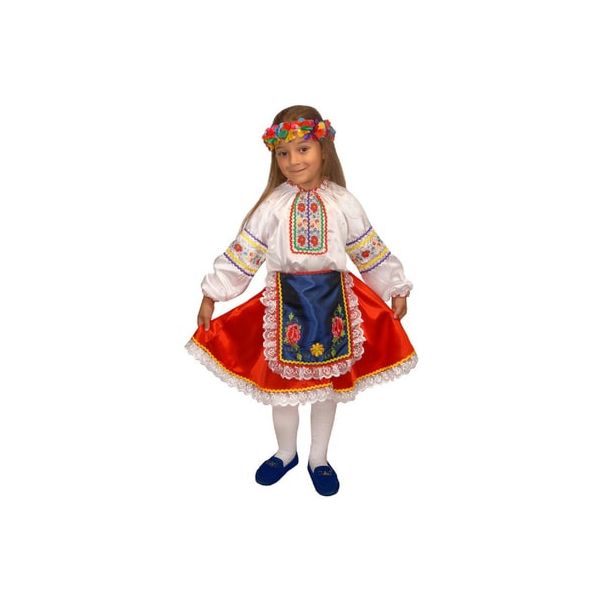 Украинская девочка (р-р 30; комплект: венок, фартук, блузка, юбка), шт
