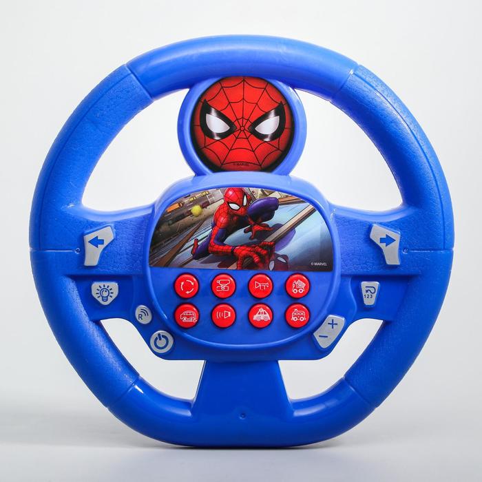 Музыкальный руль Человек-паук, звук, работает от батареек (Вид 1)