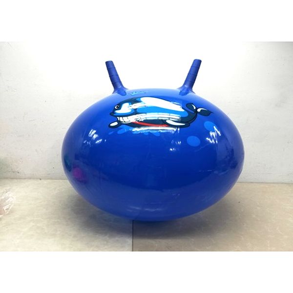 Мяч-попрыгун с рожками 55 см, 400г 4-5цвентов микс (Вид 1)