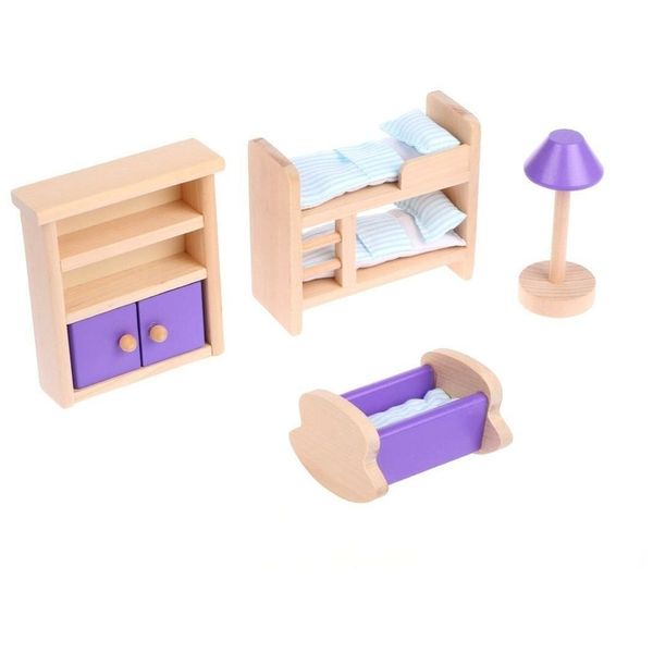 Набор деревянной мебели Детская, 9 предметов, кор. Набор деревянной мебели Детская, 9 предметов, кор (Вид 1)