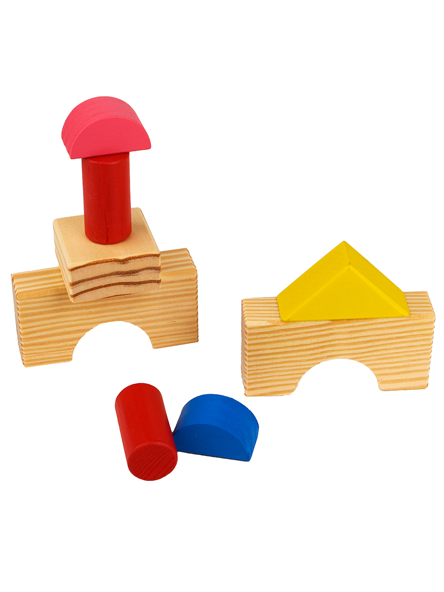 Деревянная игрушка. Конструктор (цветные строительные блоки) (32,5х19см) (Арт. AN02221) (Вид 2)