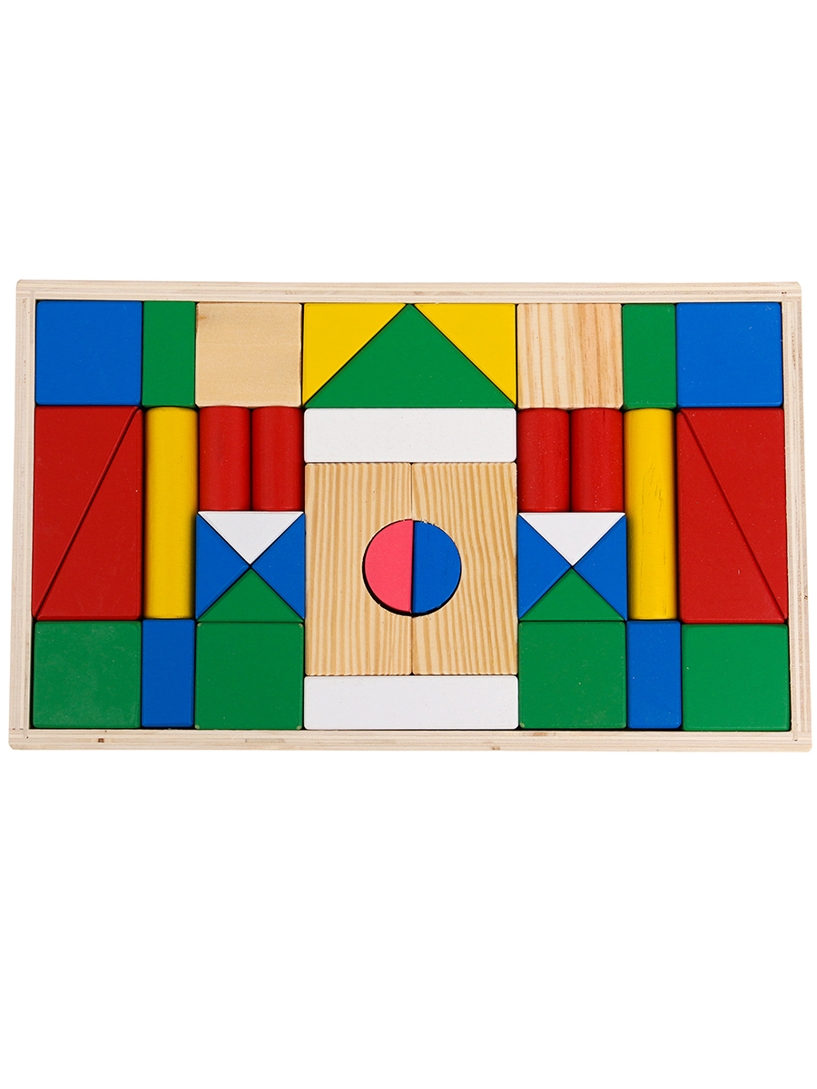 Деревянная игрушка. Конструктор (цветные строительные блоки) (32,5х19см) (Арт. AN02221) (Вид 3)